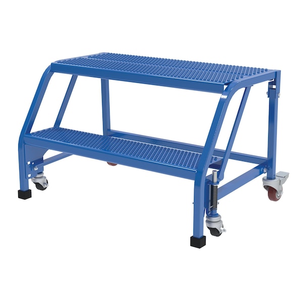 20 H Steel PW Ladder, Perforated, 2 Step, No Rail, 2 Steps